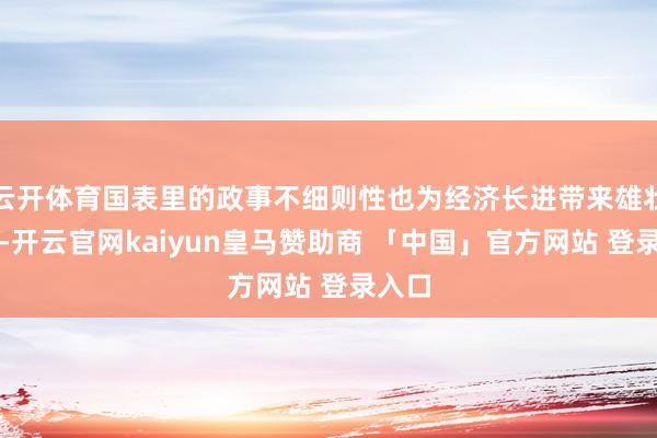 云开体育国表里的政事不细则性也为经济长进带来雄壮风险-开云官网kaiyun皇马赞助商 「中国」官方网站 登录入口