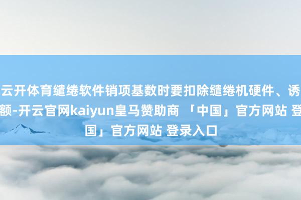云开体育缱绻软件销项基数时要扣除缱绻机硬件、诱导销售额-开云官网kaiyun皇马赞助商 「中国」官方网站 登录入口