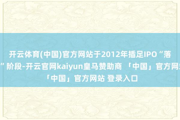 开云体育(中国)官方网站于2012年插足IPO“落实反映认识”阶段-开云官网kaiyun皇马赞助商 「中国」官方网站 登录入口